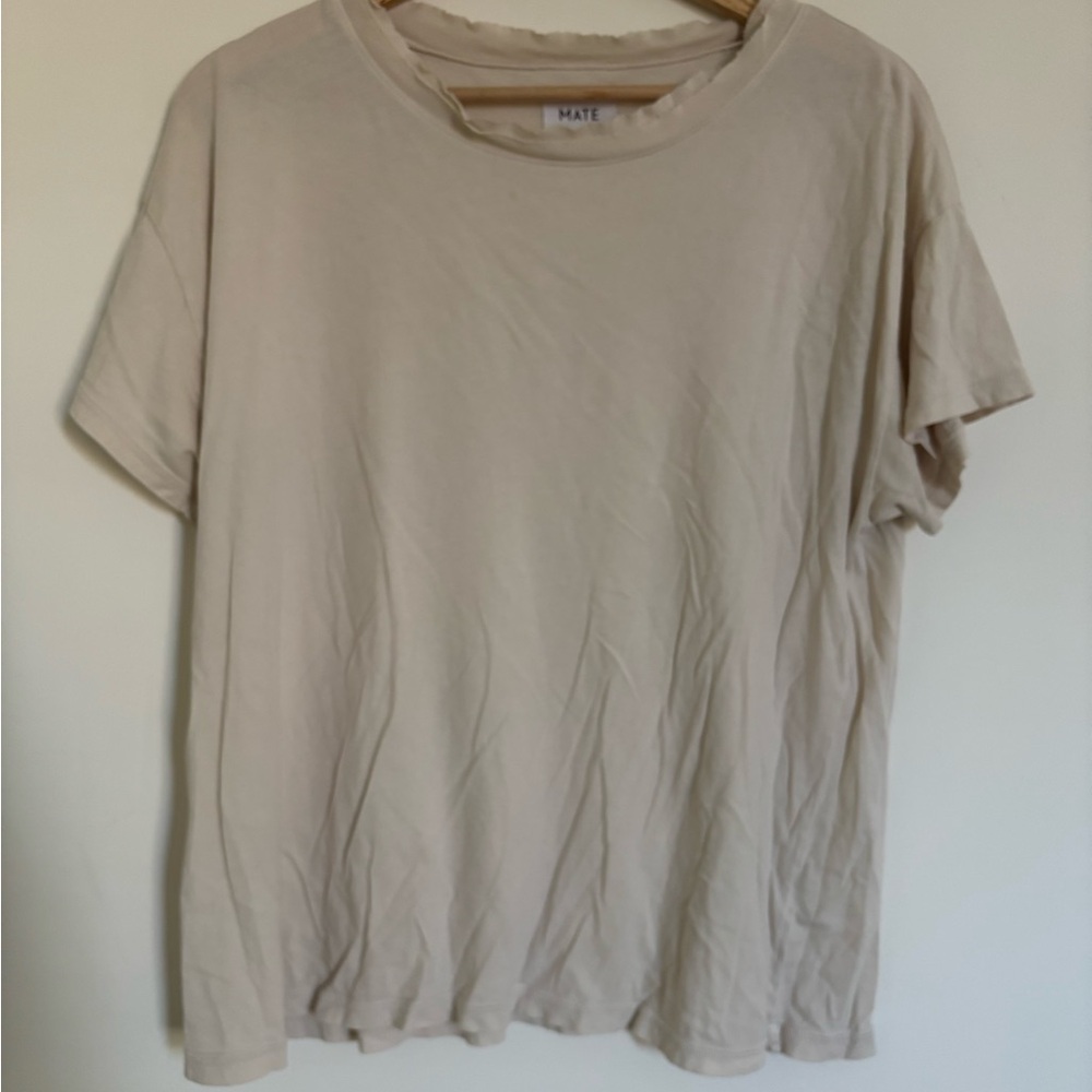 MATE the Label Cream Short Sleeve Tee